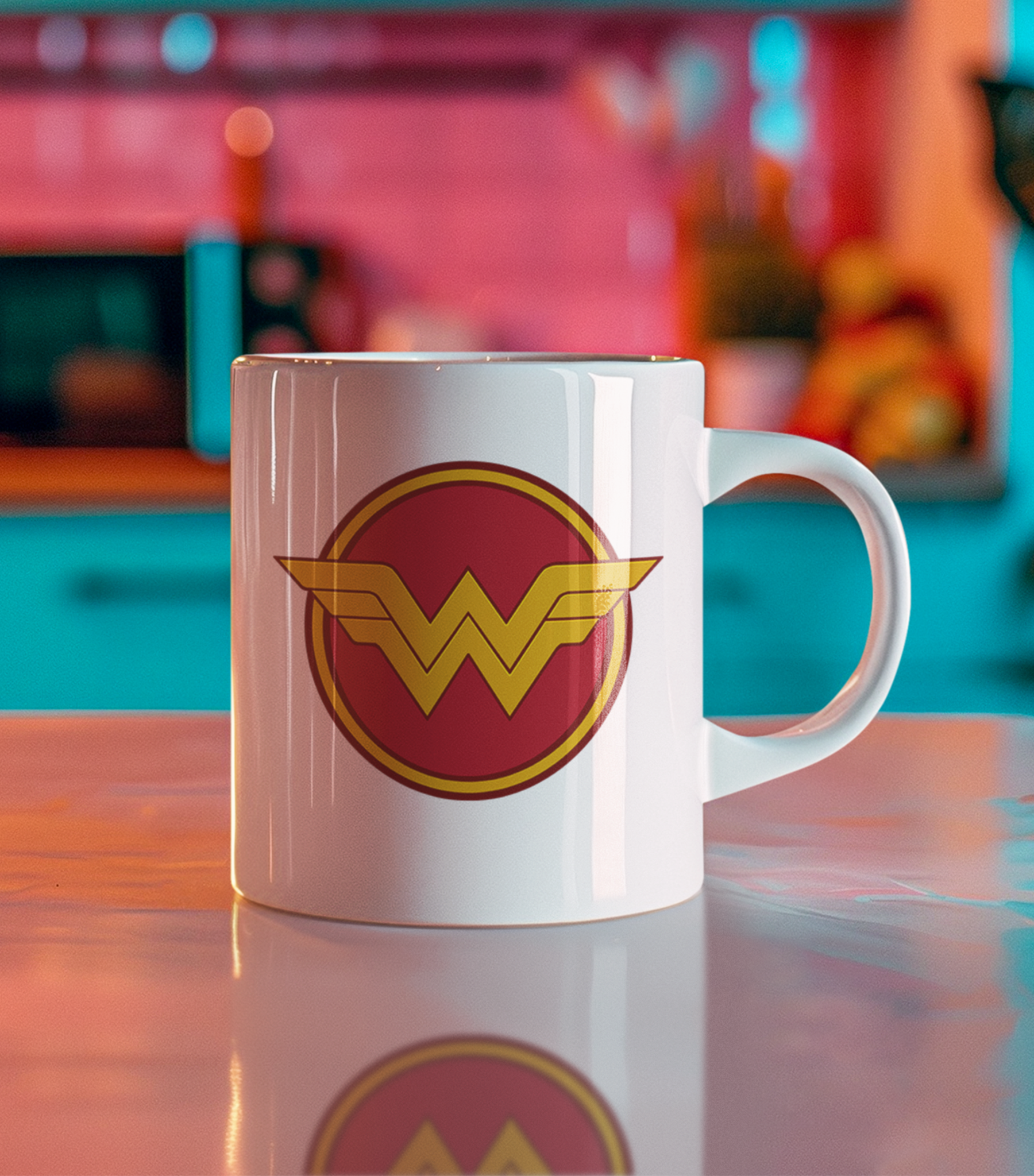Wonder Woman Power Emblem Ceramic Mug – 11oz - Image 4
