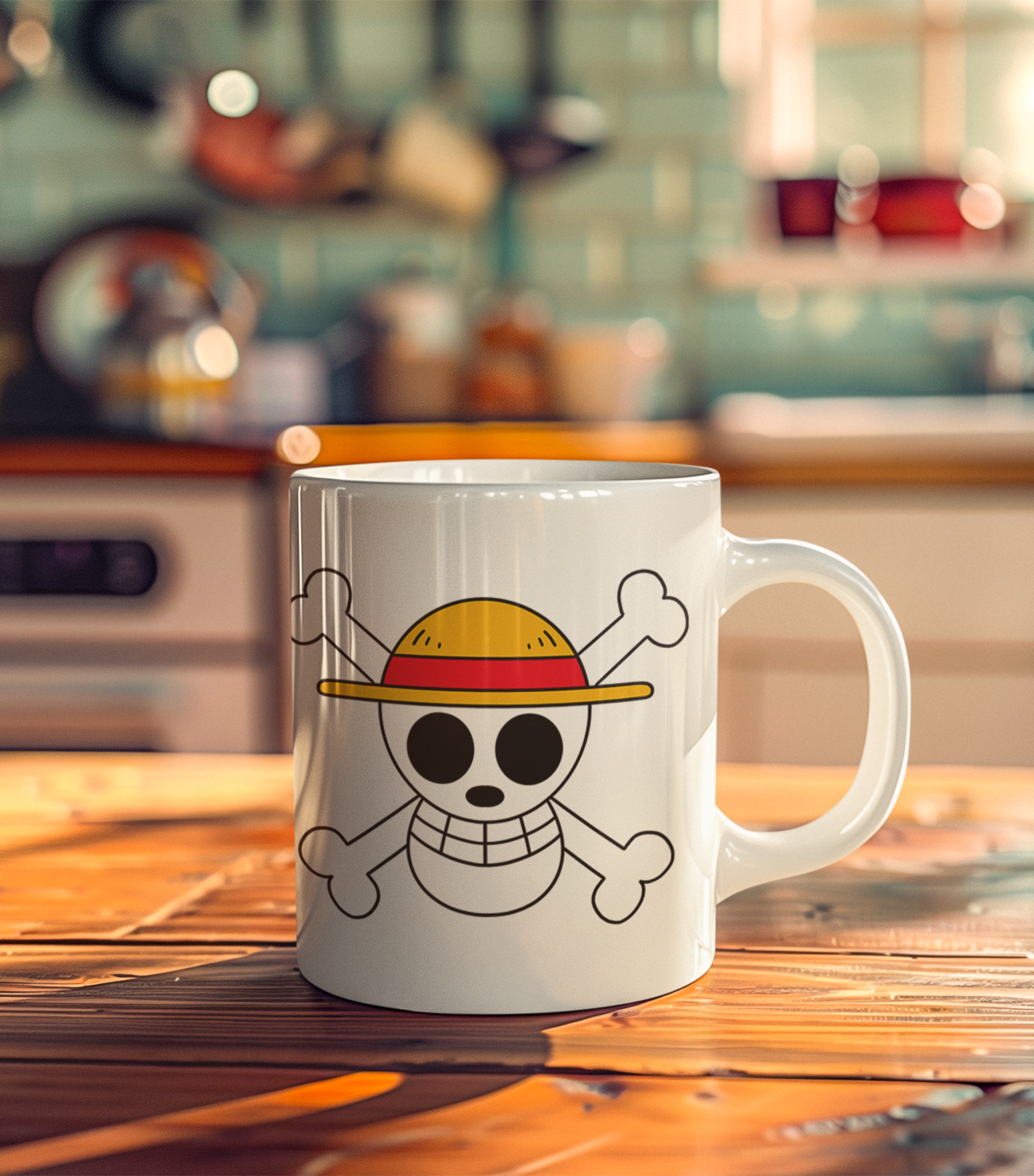 Straw Hat Pirate Mug – 11oz Glossy Ceramic Adventure Edition