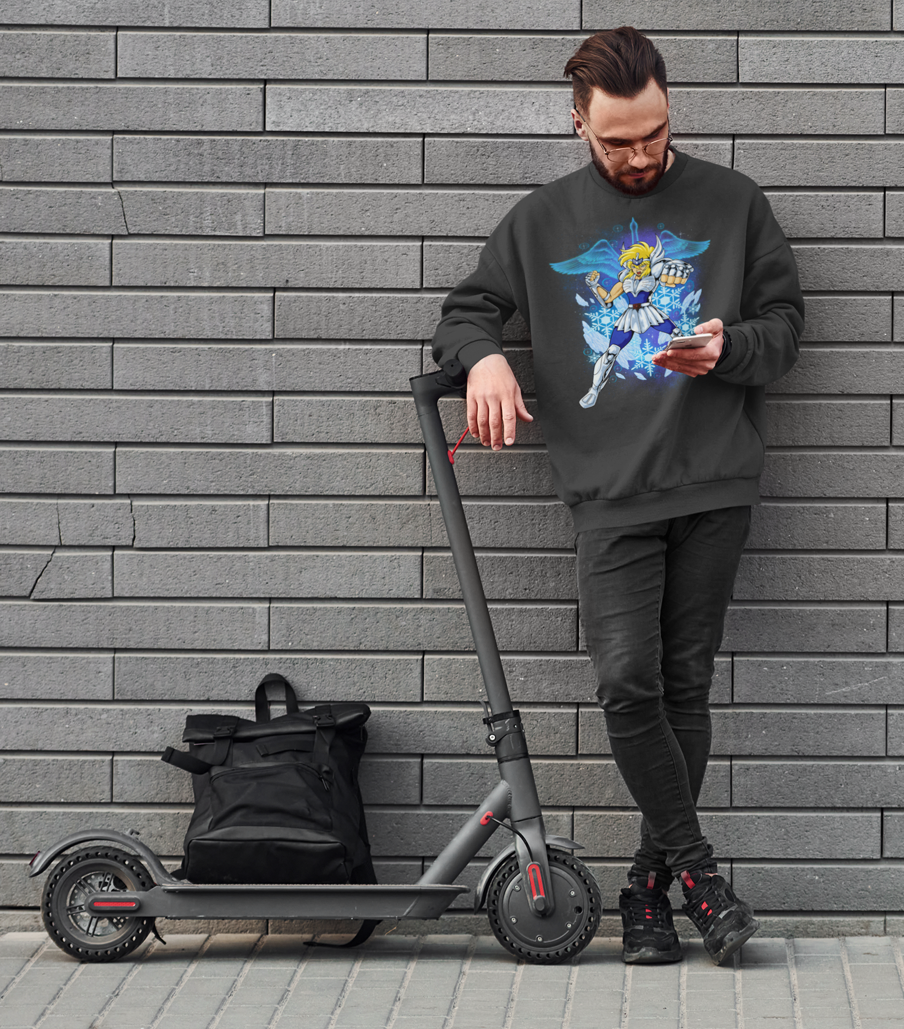 Saint Seiya - Hyoga Cygnus Classic Unisex Crewneck Sweatshirt - Image 2