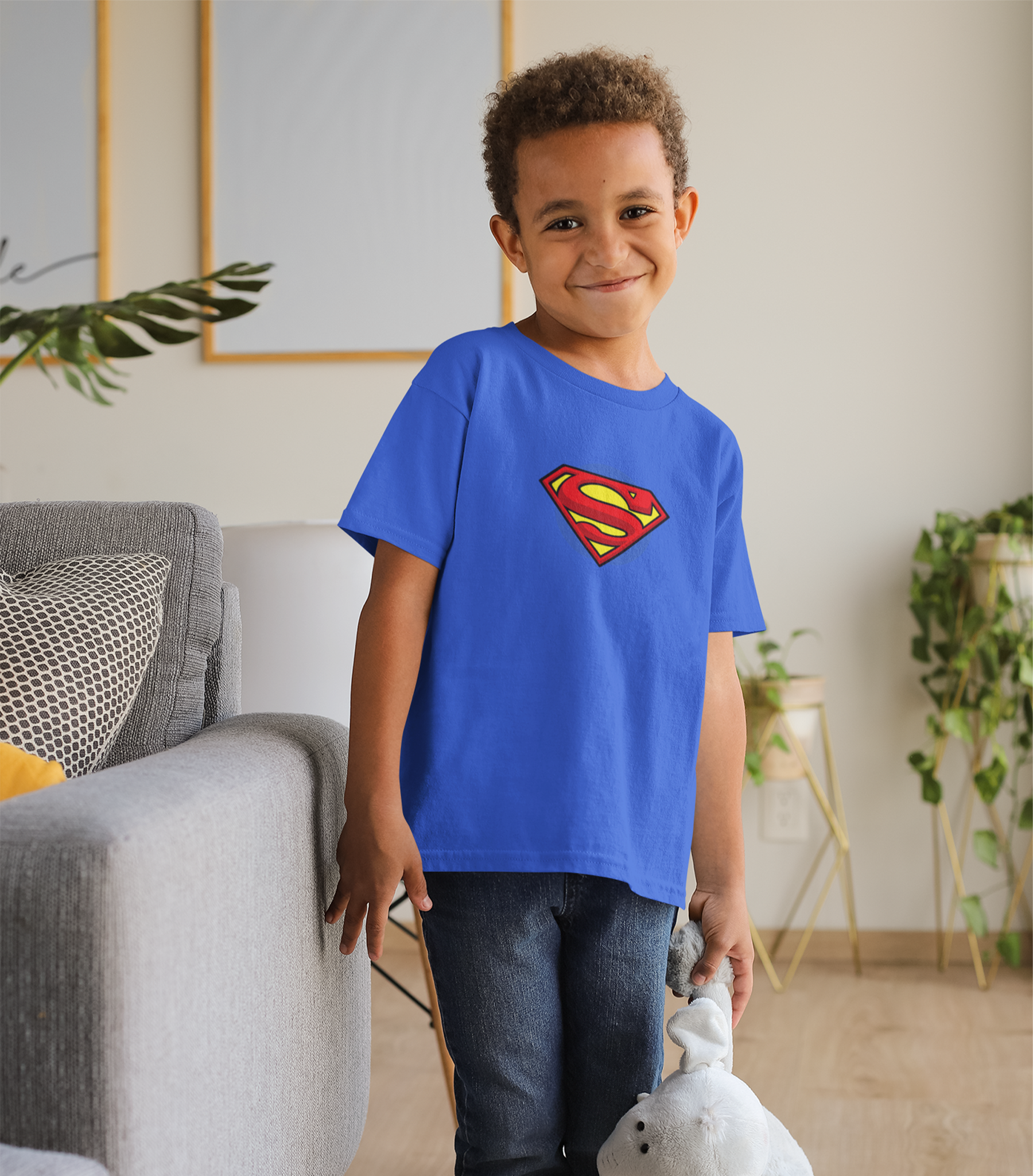 Superman Logo Classic Kids Crewneck T-shirt - Image 2